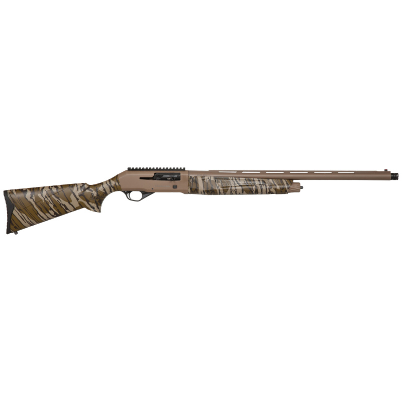 601 Turkey, Semi-automatic, 12 Gauge 3", 24" Vent Rib Barrel, Steel, Flat Dark Earth Cerakote, Sythetic Mossy Oak Bottomland Camo Stock, Fiber Optic Front Sight, Picatinny Rail, 4 Rounds, Includes 3 Choke Tubes (Beretta/Benelli)- F,M,XXF 930.313