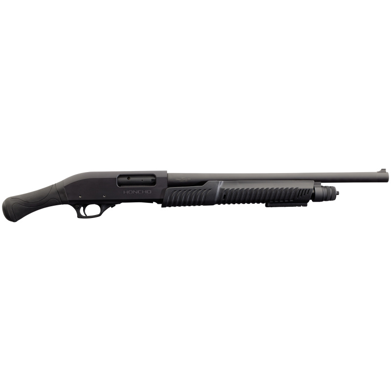 Honcho, Pump Action Shotgun, 12 Gauge, 3" Chamber, 18.5" Barrel, Matte Finish, Black, 5 Rounds, Synthetic Furniture 930.363