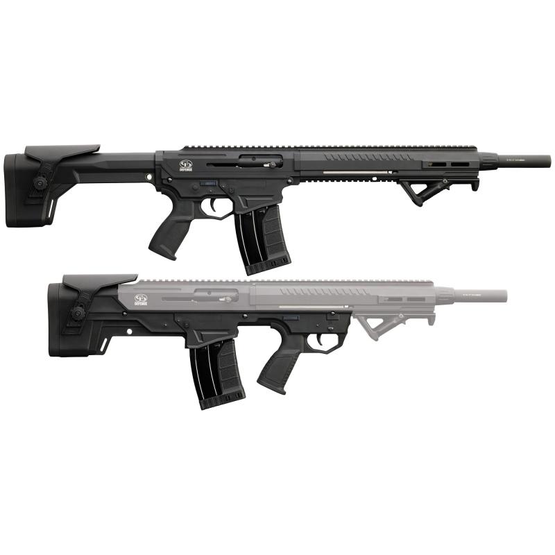 Hydra 902, Semi-automatic Shotgun, Bullpup, 12 Gauge, 3" Chamber, 18.7" Barrel, Matte Finish, Black, 2 Magazines, 5 Rounds, Included Spare Standard Lower and Flip Up Sights 930.364