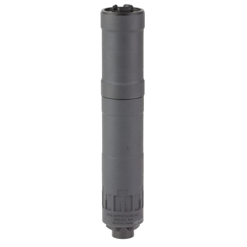 Mod9X, Suppressor, 9MM, 7.7" Long, 9 OZ, 7075 Aluminum Construction, 1/2X28 Thread Pitch, Matte Finish, Black CGS-MOD9X-Modular