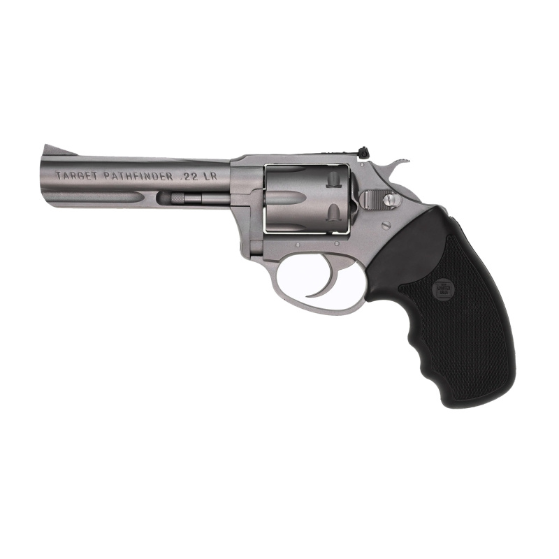 Pathfinder, Revolver, 22LR, 4.2" Barrel, Steel Frame, Stainless Finish, Rubber Grips, Adjustable Sights, 6Rd, Fired Case 72242