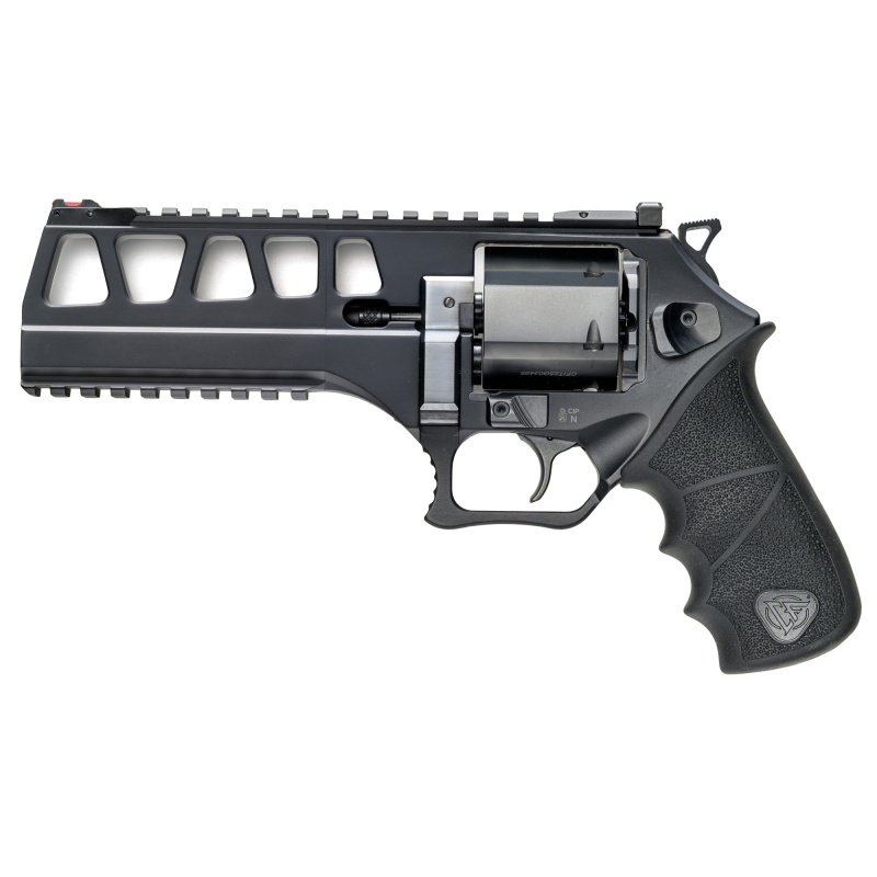 Rhino L Frame 60DS Revolver, Double Action/Single Action, 44 Remington Magnum, 6" Barrel, Aluminum Frame, Blued Finish, Black, Hogue Rubber Grips, Fiber Optic Front Sight, Adjustable Rear Sight, 6 Rounds, 3 Moon Clips 340.350