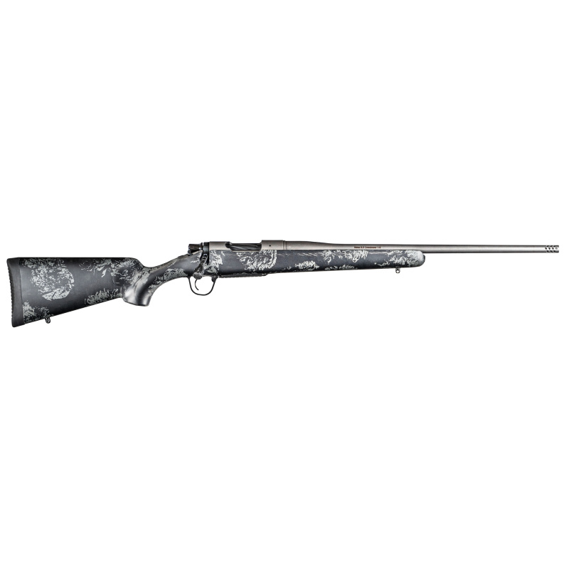 Mesa FFT Titanium, Bolt Action Rifle, 6.5 Creedmoor, 20" Natural Stainless Barrel, Muzzle Brake, Natural Titanium Finish, Natural Carbon Stock w/Metallic Gray Accents, 4 Rounds, Left Hand 801-01130-00