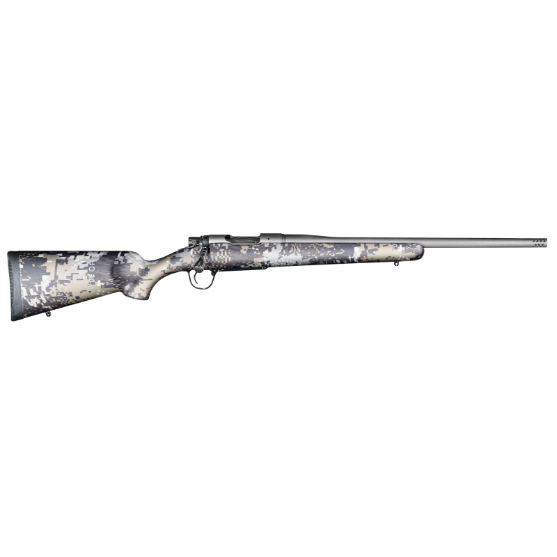 Mesa FFT, Bolt Action Rifle, 7MM PRC, 22" Threaded Stainless Steel Barrel, 5/8X24 Radial Muzzle Brake, Cerakote Finish, Tungsten, Carbon Fiber Sporter Stock, Black with Gray Accents, 3 Rounds 801-01190-00