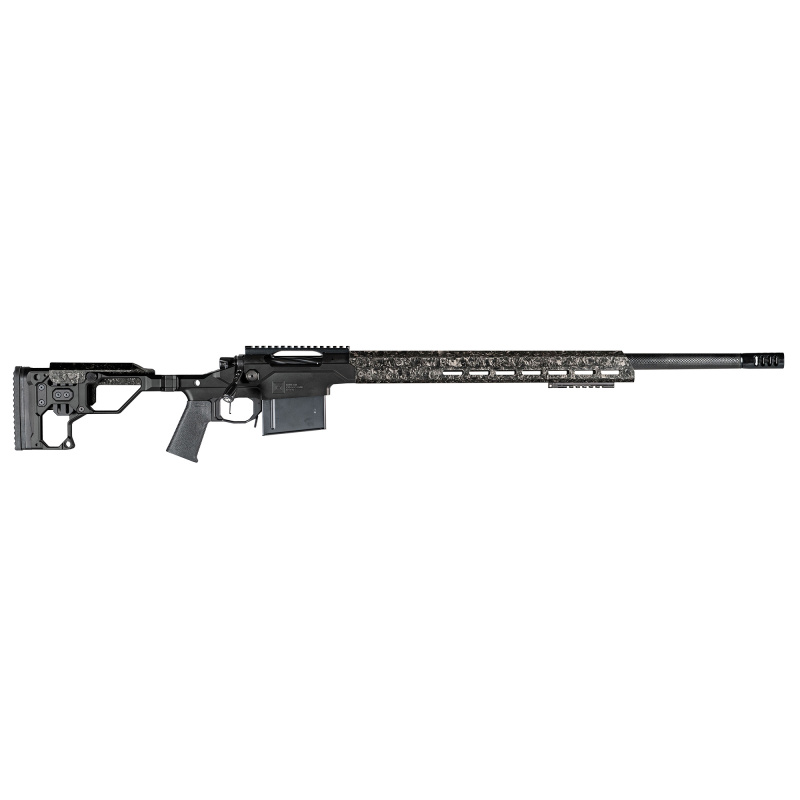 MPR, Bolt Action Rifle, 22 Creedmoor, 24" Carbon Fiber Barrel, Threaded 1/2X28, Adjustable Side Baffle Brake, Nitride Finish, Black, Aluminum Chassis, Carbon Fiber M-LOK Forend, Folding Stock, 20 MOA Rail, TriggerTech Flat Trigger, 5 Rounds, 1 AICS Magaz