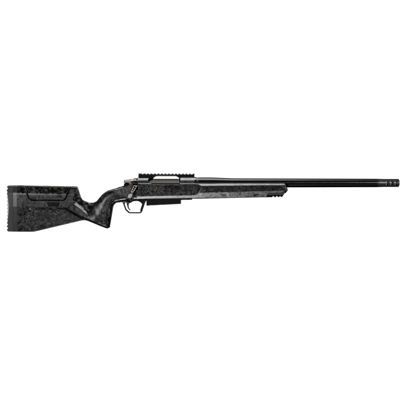 Modern Carbon Rifle, Bolt Action Rifle, 300 Winchester Magnum, 24" Carbon Fiber Barrel, Side Baffle Muzzle Brake, Nitride Finish, Black, Carbon Fiber Stock, TriggerTech Trigger, 20 MOA Rail, 4 Rounds, 1 Magazine 801-14004-00