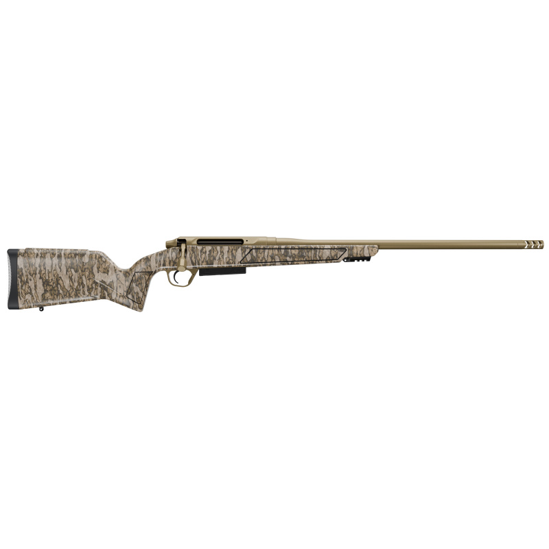 Evoke, Bolt Action Rifle, 7MM Remington Magnum, 22" Barrel, Threaded 5/8X24, Cerakote Finish, Flat Dark Earth, Mossy Oak Hybrid Hunter Stock, Integrated Picatinny Rail, TriggerTech, Adjustable Trigger, 3 Rounds, 1 Magazine 801-15016-01