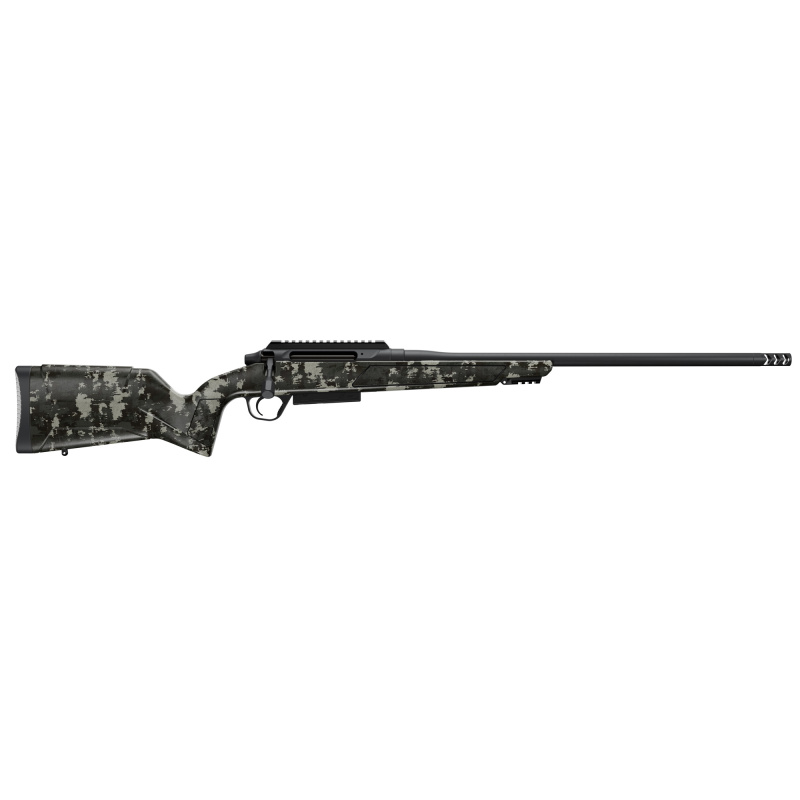 Evoke Hunter, Bolt Action Rifle, 6.5 Creedmoor, 20", RFR Muzzle Brake, Cerakote Finish, Black, Green Hybrid Hunter Stock, 0 MOA Rail, TriggerTech Trigger, 5 Rounds, 1 Magazine 801-15024-00