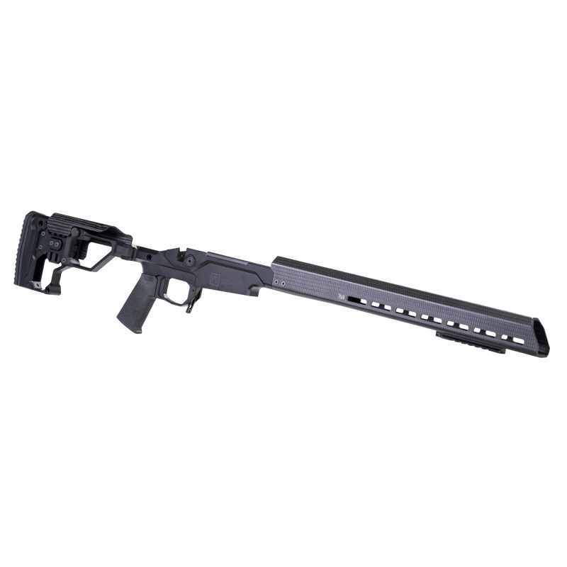 Modern Precision Rifle Chassis, Black Andodized, Fits Remington 700 Long Action, 17" M-Lok Forend 810-00001-03