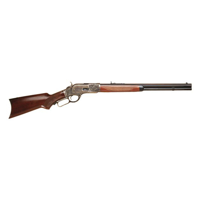 Model 1873 Short Rifle With Checkered Pistol Grip .357 Magnum 20 Inch Octagon Barrel Blue Finish Walnut Stock 10 Round
