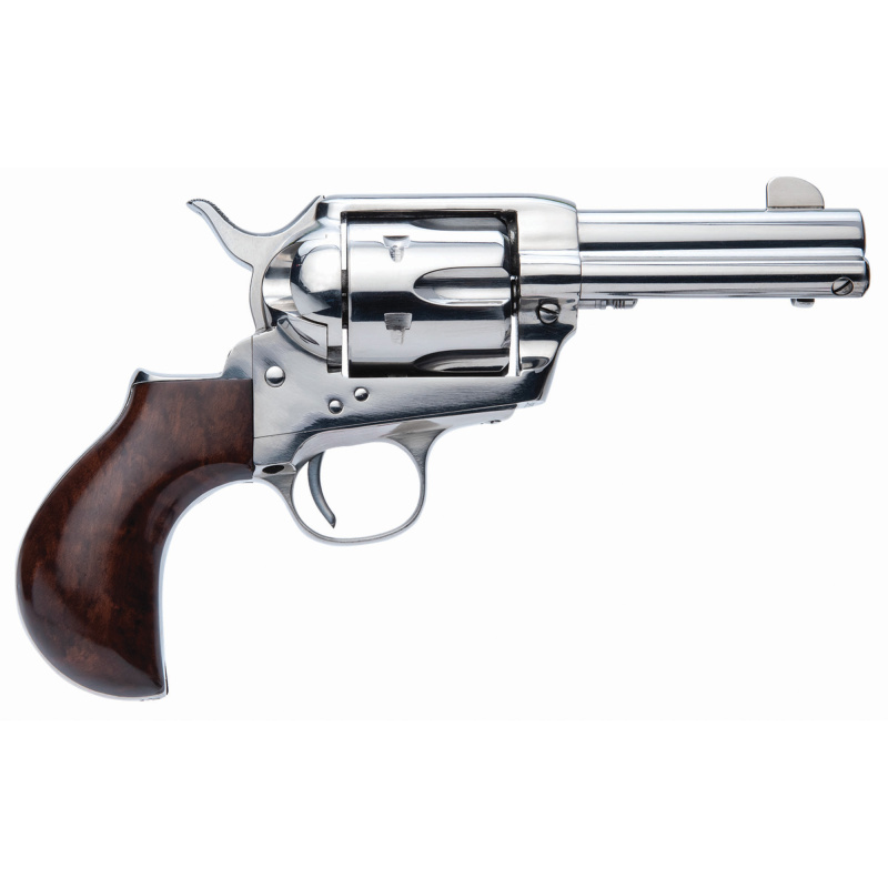 Thunderball, Single Action, 9MM, 3.5" Barrel, Steel, Nickel Finish, Birdshead Walnut Grips, Fixed Sights, 6 Rounds PP9MMNTH