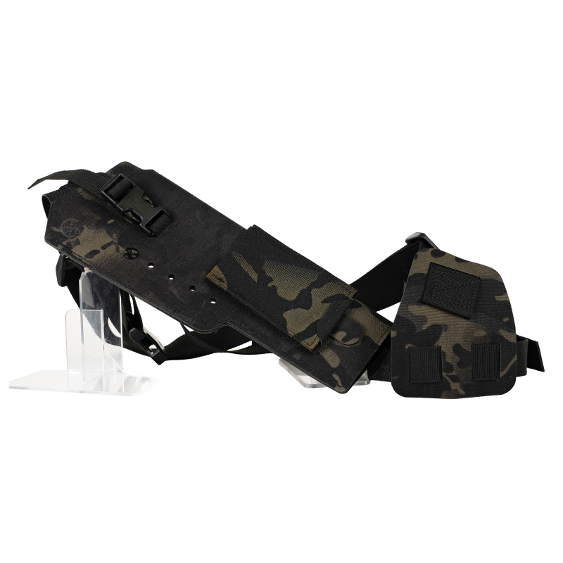 Varmint Wrangler XL, Chest Holster, Fits Most Full Size Pistols with Suppressors Attached and Weapon Mounted Light, MultiCam Black VWX109