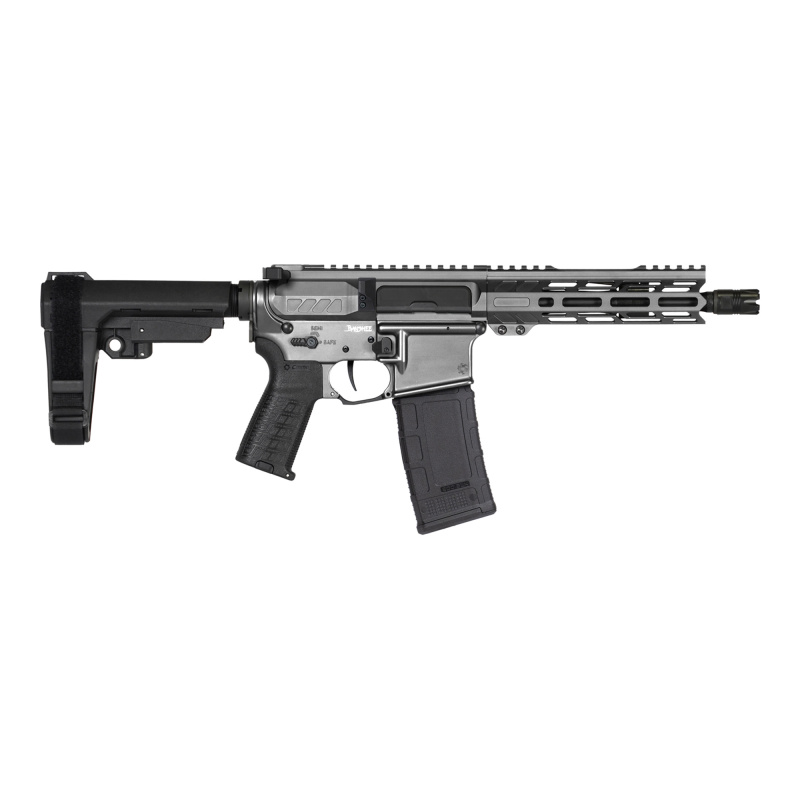 Banshee MK4, Semi-automatic, AR Pistol, 300 Blackout, 8" Barrel 5/8X24 Thread Pitch, Cerakote Finish, Tungsten, CMMG Pistol Grip, Pistol Stabilizing Brace, Ambidextrous Controls, 30 Rounds, 1 Magazine 30AF20A-TNG