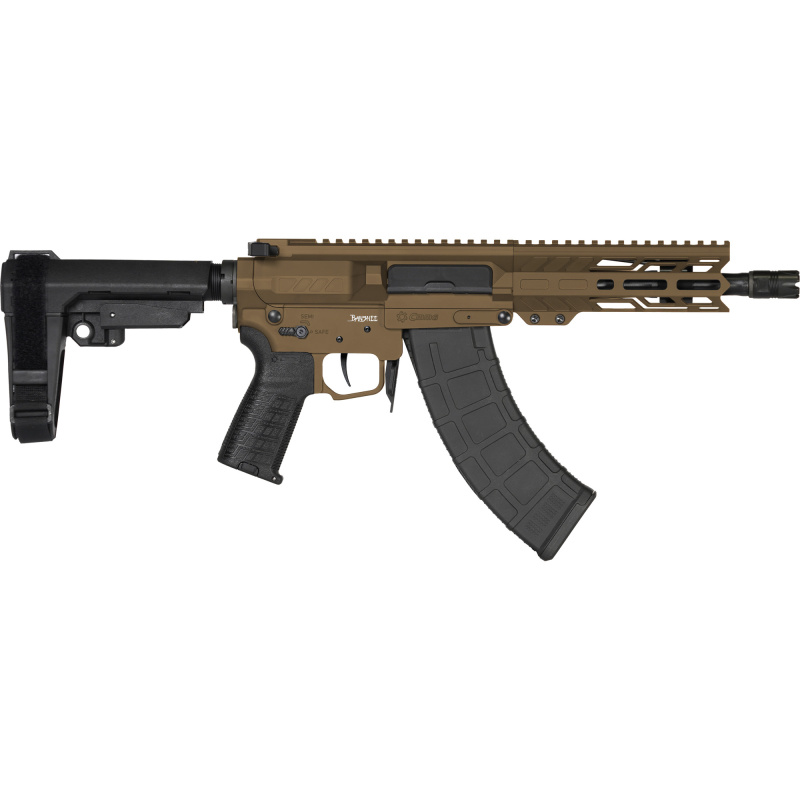 Banshee MK47, Semi-automatic, AR Pistol, 7.62X39, 8" Barrel 5/8X24 Thread Pitch, Cerakote Finish, Midnight Bronze, CMMG Pistol Grip, Pistol Stabilizng Brace, Ambidextrous Controls, 30 Rounds, 1 Magazine 76A950A-MB