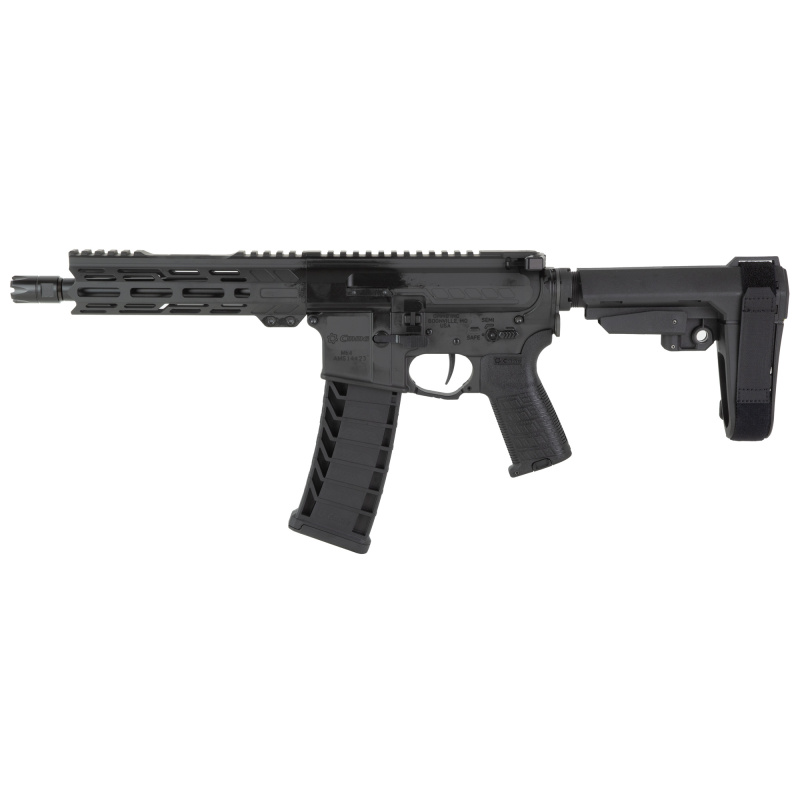 Banshee MK4, Semi-automatic, AR Pistol, 9MM, 8" Barrel, 1/2X28 Thread Pitch, Cerakote Finish, Armor Black, CMMG Pistol Grip, Pistol Stabilizing Brace, Ambidextrous Controls, 30 Rounds, 1 Magazine 94A860F-AB