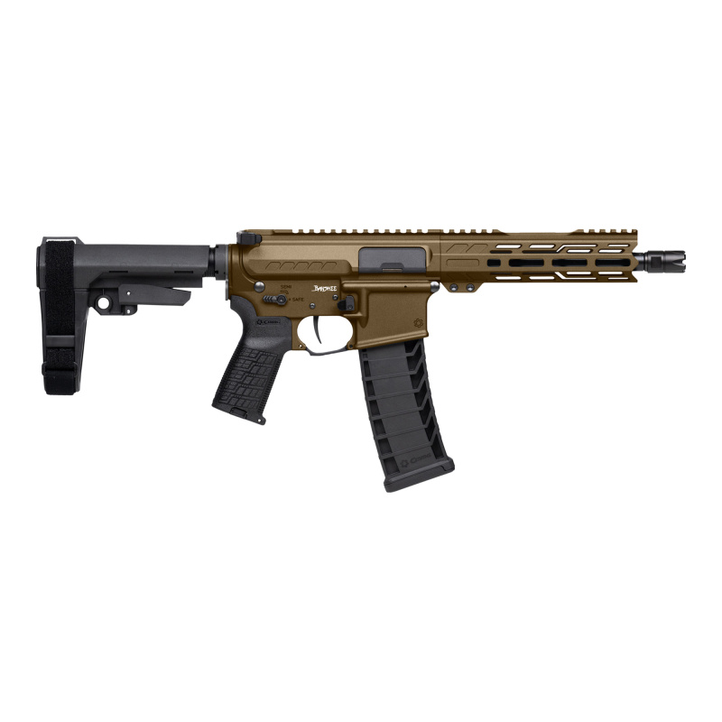 Banshee MK4, Semi-automatic, AR Pistol, 9MM, 8" Barrel, 1/2X28 Thread Pitch, Cerakote Finish, Midnight Bronze, CMMG Pistol Grip, Pistol Stabilizing Brace, Ambidextrous Controls, 30 Rounds, 1 Magazine 94A860F-MB