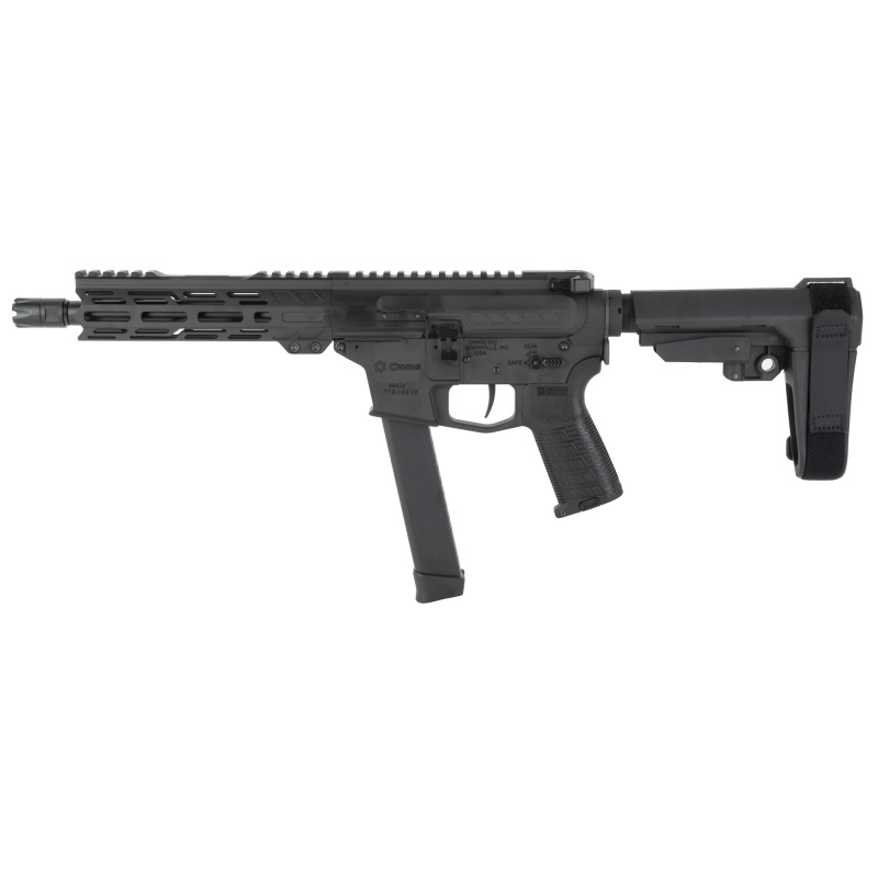 Banshee MKGs, Semi-automatic, AR Pistol, 9MM, 8" Barrel, 1/2X28 Thread Pitch, Cerakote Finish, Armor Black, CMMG Pistol Grip, Pistol Stabilizing Brace, Ambidextrous Controls, 33 Rounds, 1 Magazine 99A520F-AB