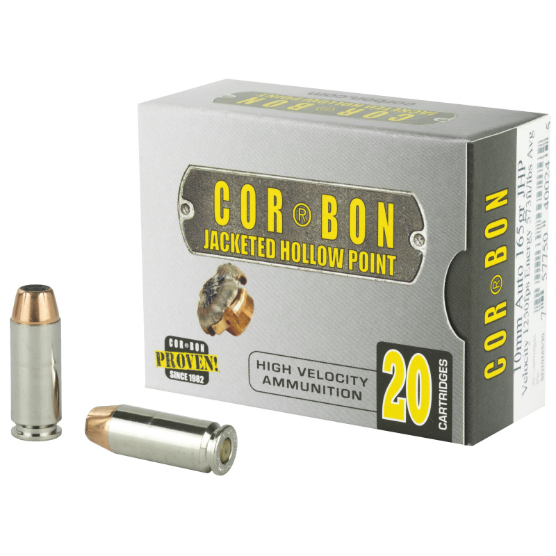 Self Defense 10mm 165 Grain Jacketed Hollow Point 20 Per Box
