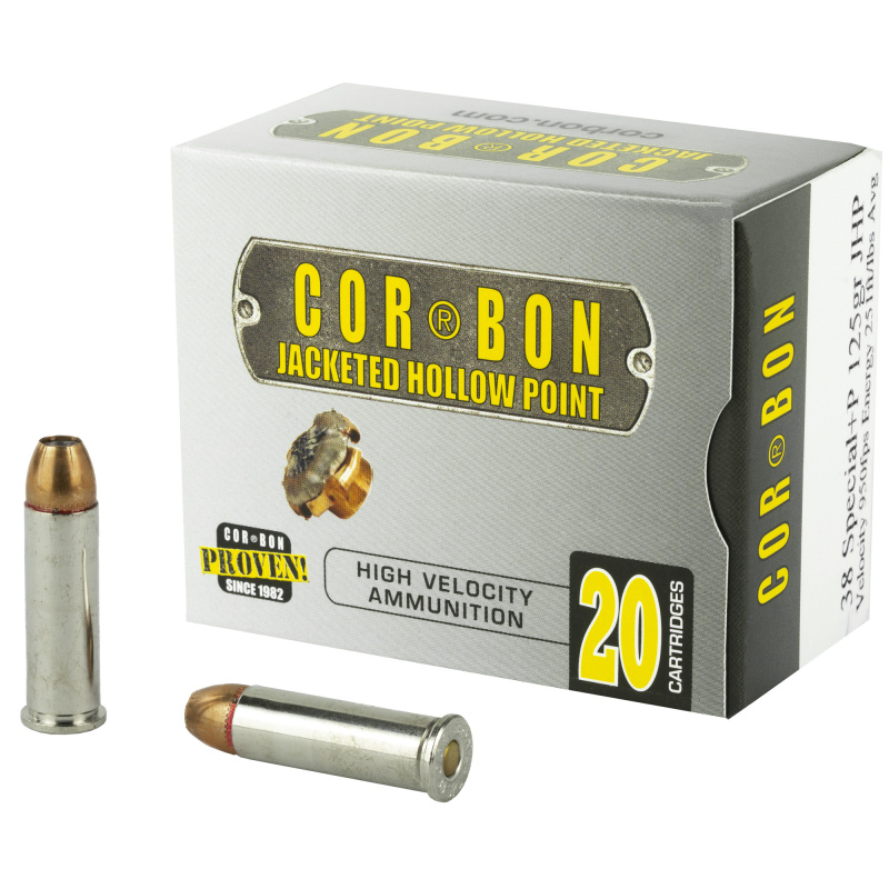 Self Defense .38 Special+P 125 Grain Jacketed Hollow Point 20 Per Box