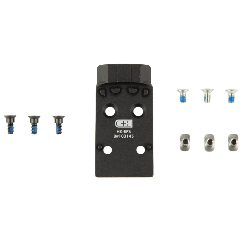 Optic Mounting Plate, Fits HK VP9, Holosun EPS/EPS Carry/SCS Carry, Anodized Finish, Black HK-EPS