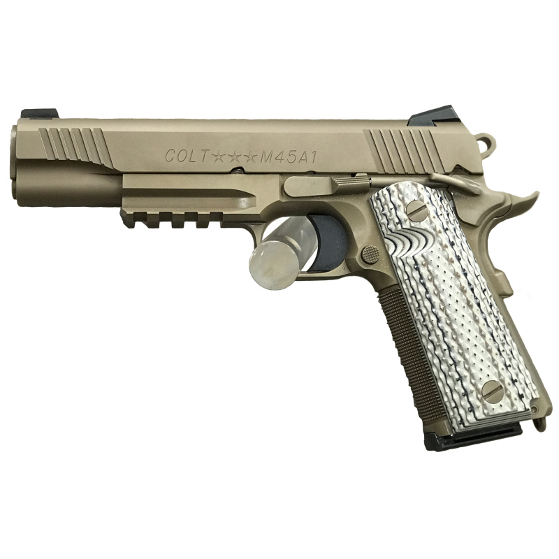 CQB Government Limited Edition .45 ACP 5 Inch Barrel Armor Black Cerakote Slide Novak Night Sights G10 Grips 8 Round