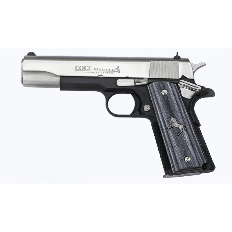 1911C, TALO, Semi-automatic, 1911, Full Size, 38 Super, 5" Barrel, Blued Finish Frame, Silver Slide,, Steel Construction, 9 Rounds, 1 Magazine O1911C-38-JAL
