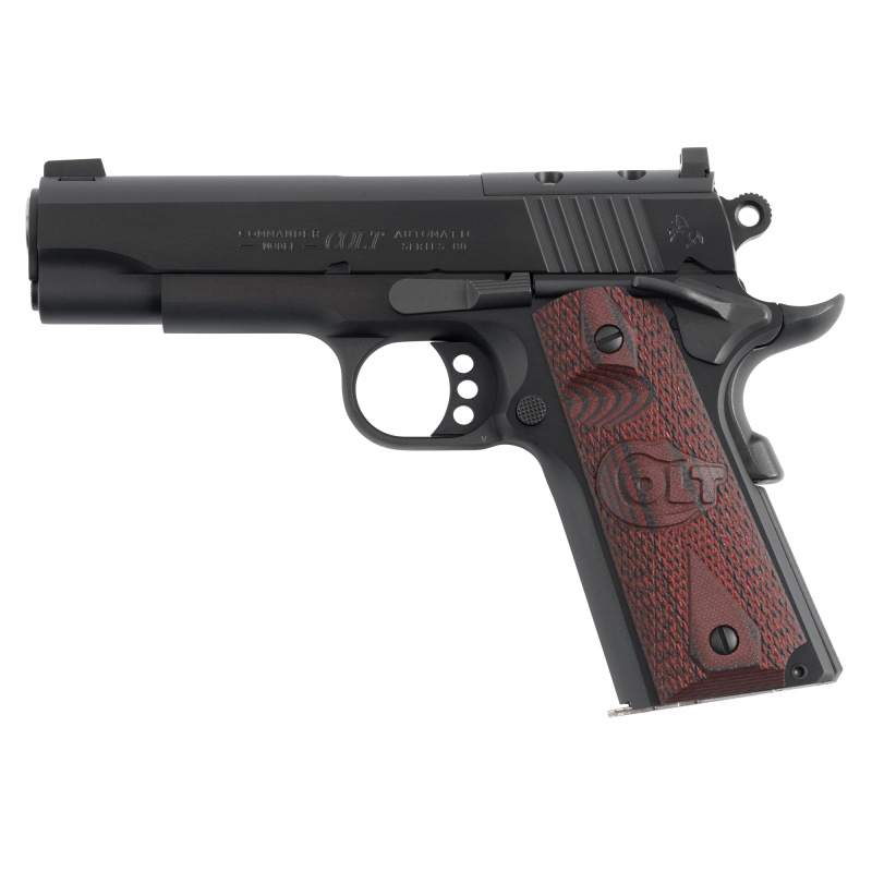 Combat Commander Oscuro y Oro, 1911, Semi-automatic, Metal Frame Pistol, 38 Super, 4.25" Barrel, High Polished Slide and Frame, Black and Gold, Black Kirinite Grips with Gold Pony, 9 Rounds O4943XE-OYO
