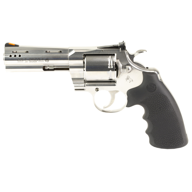 Grizzly | 357 Magnum, 4.25" Ported Barrel, Stainless Steel Finish, Hogue Overmolded Rubber Grip, Red Ramp Front & Adjustable Rear Sights, 6 Rounds GRIZZLY-SP4RTS
