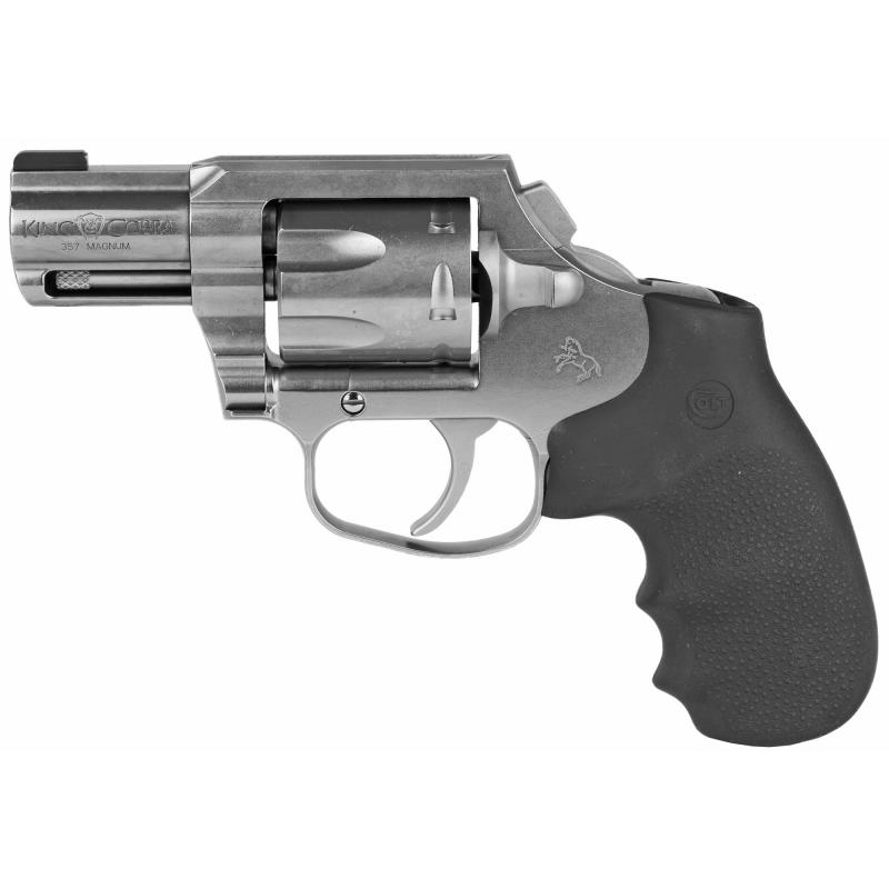 King Cobra Carry Revolver, 357 Magnum, 2" Barrel, Steel Frame, Stainless Finish, Hogue Grips, 6Rd, Brass Bead Front Sight KCOBRA-SB2BB
