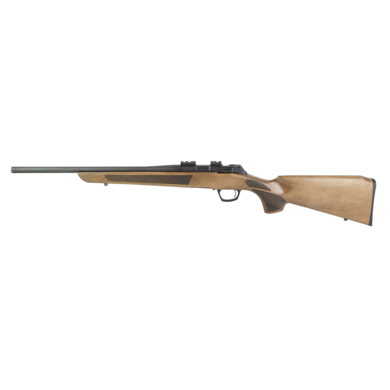 Cascade Rimfire Classic, Bolt Action Rifle, 22LR, 18" Threaded Barrel, 1/2x28 Thread Pitch, Matte Finish, Black, Walnut Stock, 10 Rounds CR2202