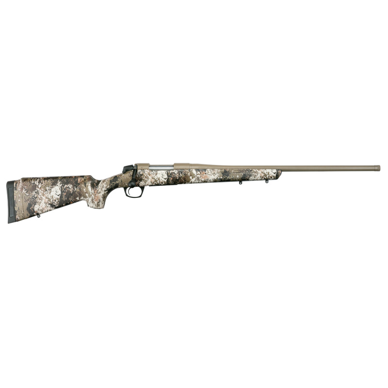 Cascade, Bolt Action Rifle, 22-250 Remington, 22" Threaded Barrel, Veil Woodland Stock, Flat Dark Earth Cerakote Finish, 4 Rounds CR3908C