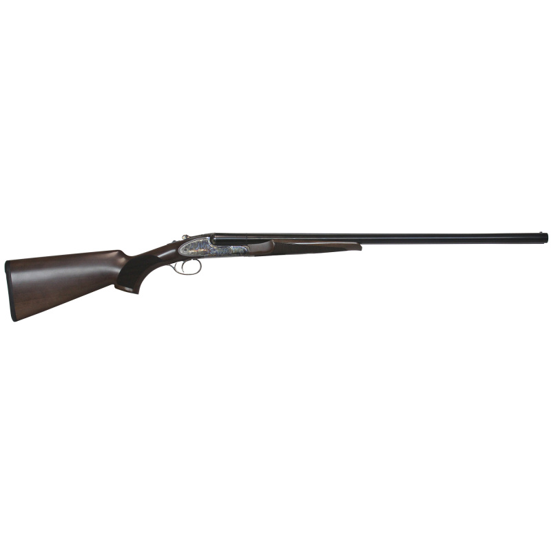 Sharp-Tail Side x Side .410 Gauge 3 Inch Chamber 28 Inch Barrel Black Hard Chrome Finish Extractor Turkish Walnut Stock Manual Safety 2 Rounds