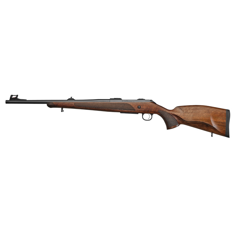 600 Lux, Bolt Action Rifle, 30-06 Springfield, 20" Barrel, Threaded Barrel - M15X1, Walnut Stock, Fiber-Optic Front And Rear Adjustable Sights, Drilled and Tapped, 2 Position Safety, 4 Rounds, Detachable Magazine, Adjustable Trigger, Walnut Bolt Knob, Ri
