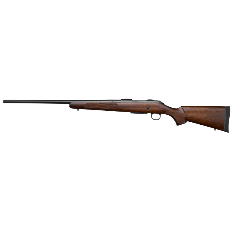 600 ST2 American, Bolt Action Rifle, 6.5 Creedmoor, 24" Tapered Medium Contour Threaded Barrel (9/16x24), Walnut Stock, Detachable Magazine, Adjustable Trigger, Laser Checkered Satin Finish Walnut Stock, 5 Rounds, Right Hand, Black 07713