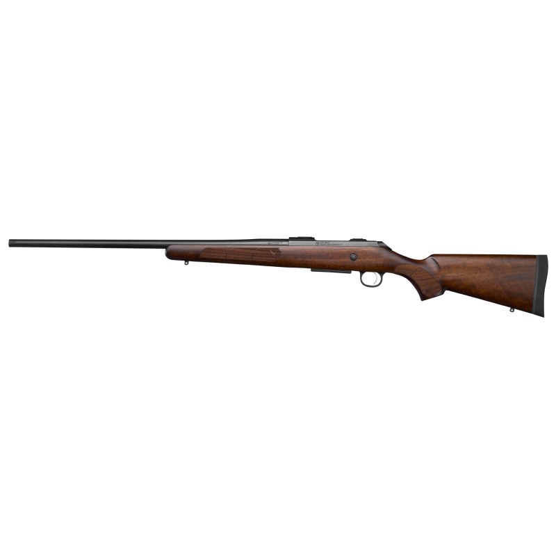 600 ST3 American, Bolt Action Rifle, .30-06 Springfield, 24" Tapered Medium Contour Threaded Barrel (9/16x24), Walnut Stock, Detachable Magazine, Adjustable Trigger, Laser Checkered Satin Finish Walnut Stock, 3 Rounds, Right Hand, Black 07722