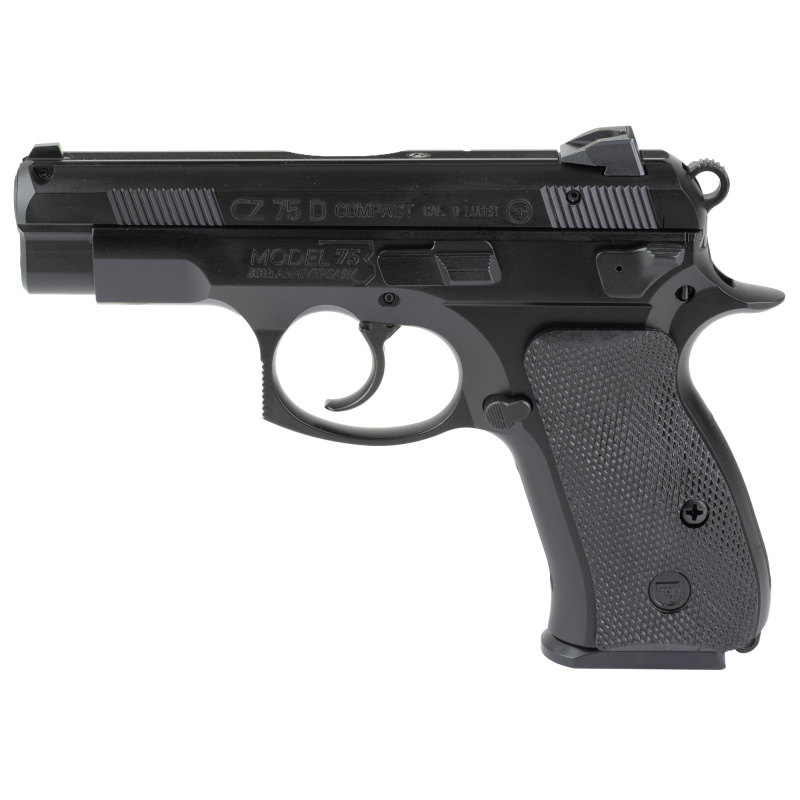 75D PCR 50th Anniversary Elite, Double Action/Single Action, Semi-automatic, Metal Frame Pistol, Compact, 9MM, 3.75" Cold Hammer Forged Barrel, Aluminum, Polycoat Finish, Black, Decocker, Rubber Grips, Fixed Snag-free Sights, 10 Rounds, 2 Magazines 01209