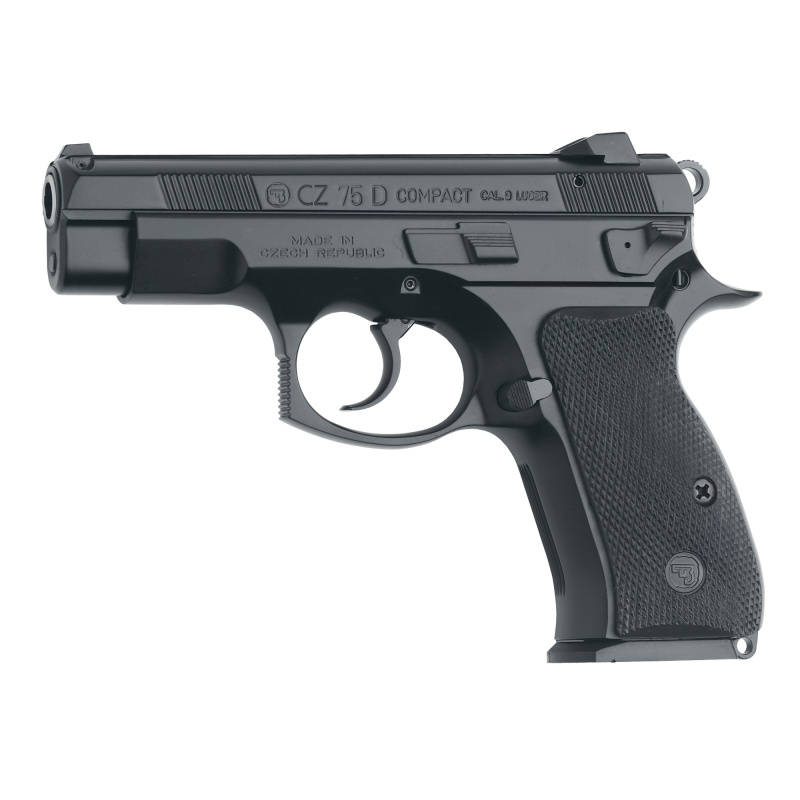CZ 75 Compact D PCR With De-cocker | 9mm Luger 3.7 Inch Barrel DA/SA Black Finish 14 Round