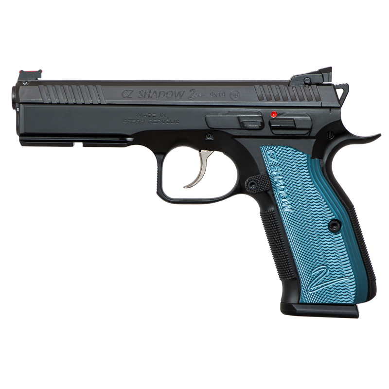 CZ Shadow 2 Black Polycoat |9mm Luger 4.89" Barrel, DA/SA, Fiber Optic Front + HAJO Rear Sight, 17 Round Magazines