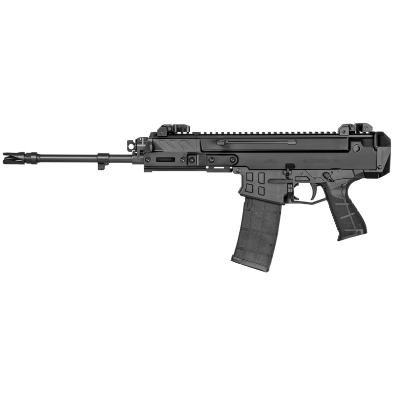 BREN 2, 556NATO, 14" Barrel, Aluminum Frame, Polymer Grips, Manual Safety, Full Size, Iron Sights, 30Rd, Semi-automatic, Black Finish 91452
