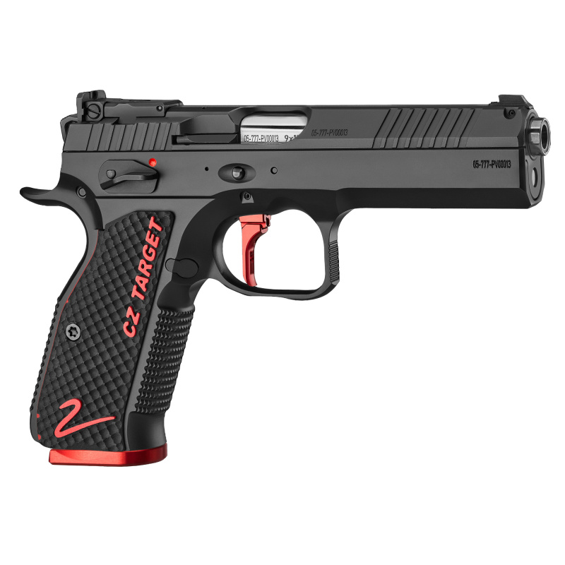 Shadow 2, Target Limited, TALO, Double Action/Single Action, Semi-automatic, Metal Frame Pistol, 9MM, 5" Barrel, Nitride Finish, Black, G10 Grips, Manual Safety, LPA Adjustable Sights, 17 Rounds, 2 Magazines, Flat Trigger With Adjustable LOP, Adjustable