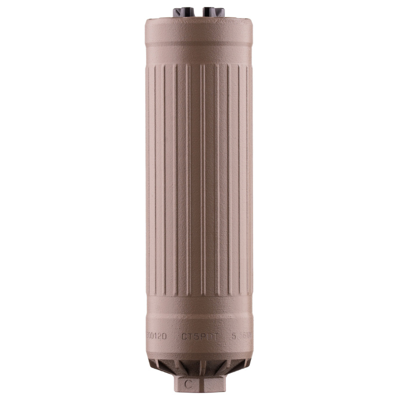 CT5P Patrol, Suppressor, 5.56 NATO, Haynes 282 Construction, Cerakote Finish, Flat Dark Earth, Includes Fixed Direct Thread Mount, 1/2X28 Thread Pitch CT5PDTFDE0528