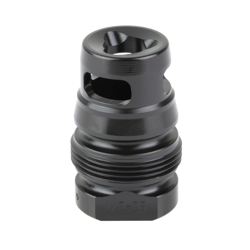 Xeno Pistol Wee Brake, Muzzle Brake, 9MM, 1/2X28 Thread Pitch, Nitride Finish, Black DA125