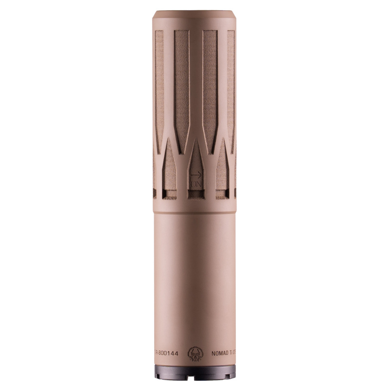 Nomad Ti OTB, Suppressor, .30 Cal, 6AL4V Grade 5 Titanium Construction, Cerakote Finish, Flat Dark Earth, Includes 5/8X24 Thread Pitch Xeno Radial Brake and Install Tool NOMADTIOTFDE