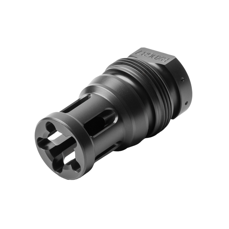 RDX Xeno P-Series BirdCage Flash Hider, 9MM, 1/2X28 Thread Pitch, Nitride Finish, Black RXD687