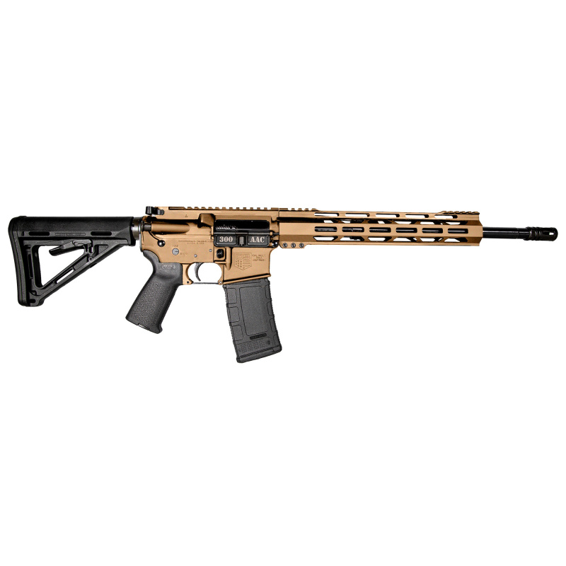 DB15 300BLK, Semi-automatic Rifle, 300 Blackout, 16" Barrel, 1:8 Twist, Burnt Bronze Finish, 30Rd, 12" MLOK Rail, MOE Grip, MOE Carbine Stock DB1718B041