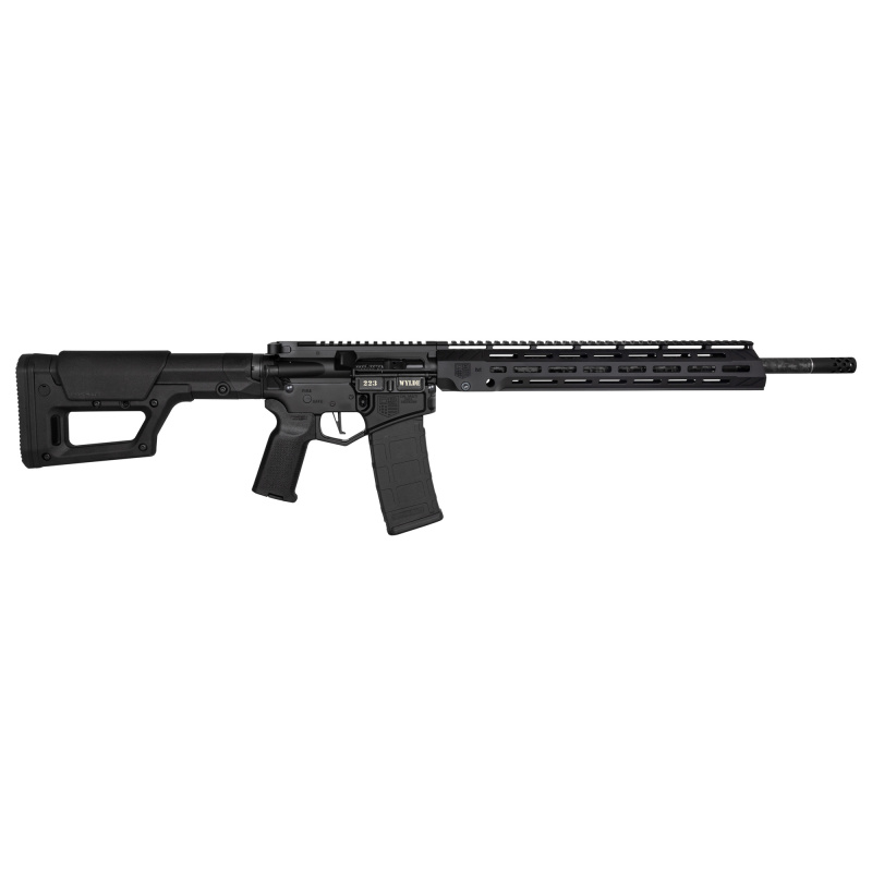 DB15 Diamond Series, AR15, 223 Wylde, 18" Barrel, Threaded 1/2X28" Thread Pitch, Rifle Length Gas System, Anodized Finish, Black, 15" M-LOK Handguard, Magpul PRS Lite Stock, 30 Rounds, 1 Magazine DB1759H001