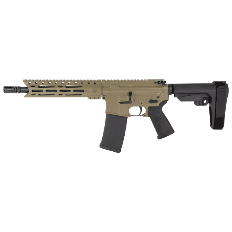 DB15 Carbon, Semi-automatic, AR Pistol, 556NATO, 10" Threaded Barrel, Magpul MOE Grip, 9" MLOK Rail, Cerakote Finish, Flat Dark Earth, SBA3 Brace, 30 Rounds, 1 Magazine DB1916K061