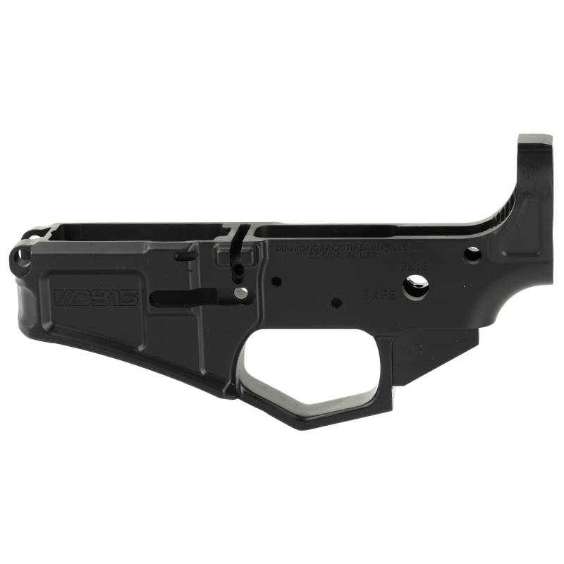 DB15 Black Gold, AR-15 Lower Receiver, Stripped, Anodized Finish, Black Color, Forged Aluminum, Multi-Caliber DB2228R001