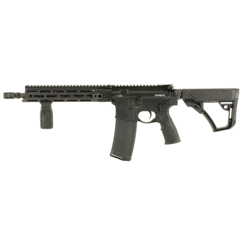 DDM4 V7S Short Barrel Rifle 5.56mm NATO 11.5 Inch Threaded Barrel 1/2x28 TPI M-LOK MFR XS Handguard Adjustable Stock Black 32 Round - All NFA Rules Apply