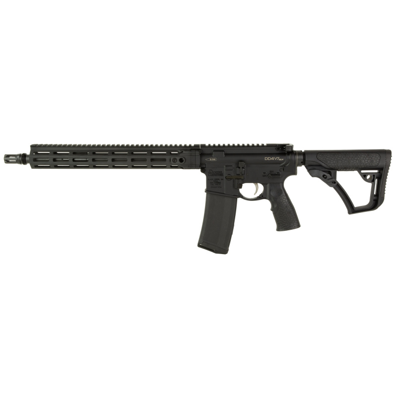DD4 V7 SLW, Semi-automatic, AR, 5.56 NATO, 14.5" Pinned Barrel (16" OAL), Pin and Weld Xeno Flash Hider, Black Anodized Finish, Daniel Defense Grip, 13.5" Daniel Defense M-LOK Handguard, Ambidextrous Controls, 1 Magazine, 32 Rounds 02-201-05296-047